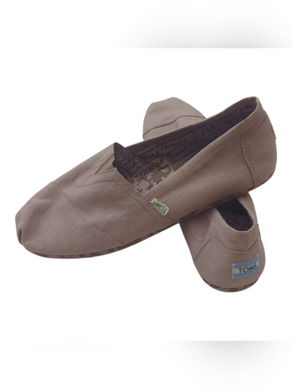 NWOT Mens Toms Tan Canvas Slip On Shoes - Size 11